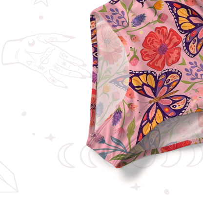 Purplehecate Enchanted Garden of Butterflies Slim-Strap Swimsuit
