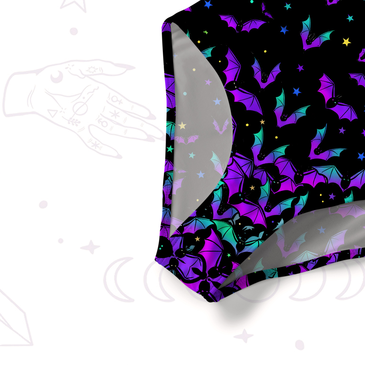 Purplehecate Rainbow Bat Slim-Strap Swimsuit