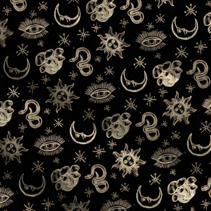 Purplehecate Celestial Moon Serpent Wide Straps Maxi Dress