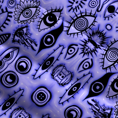 Purplehecate Realm of the All‑Seeing Eye Wide Straps Maxi Dress