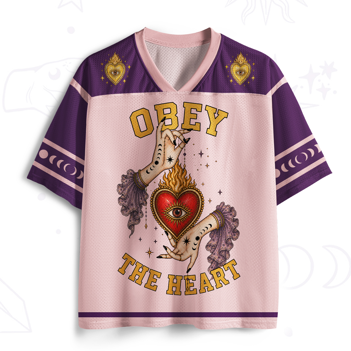 ]Purplehecate Obey The Heart Witchy Mesh Jersey