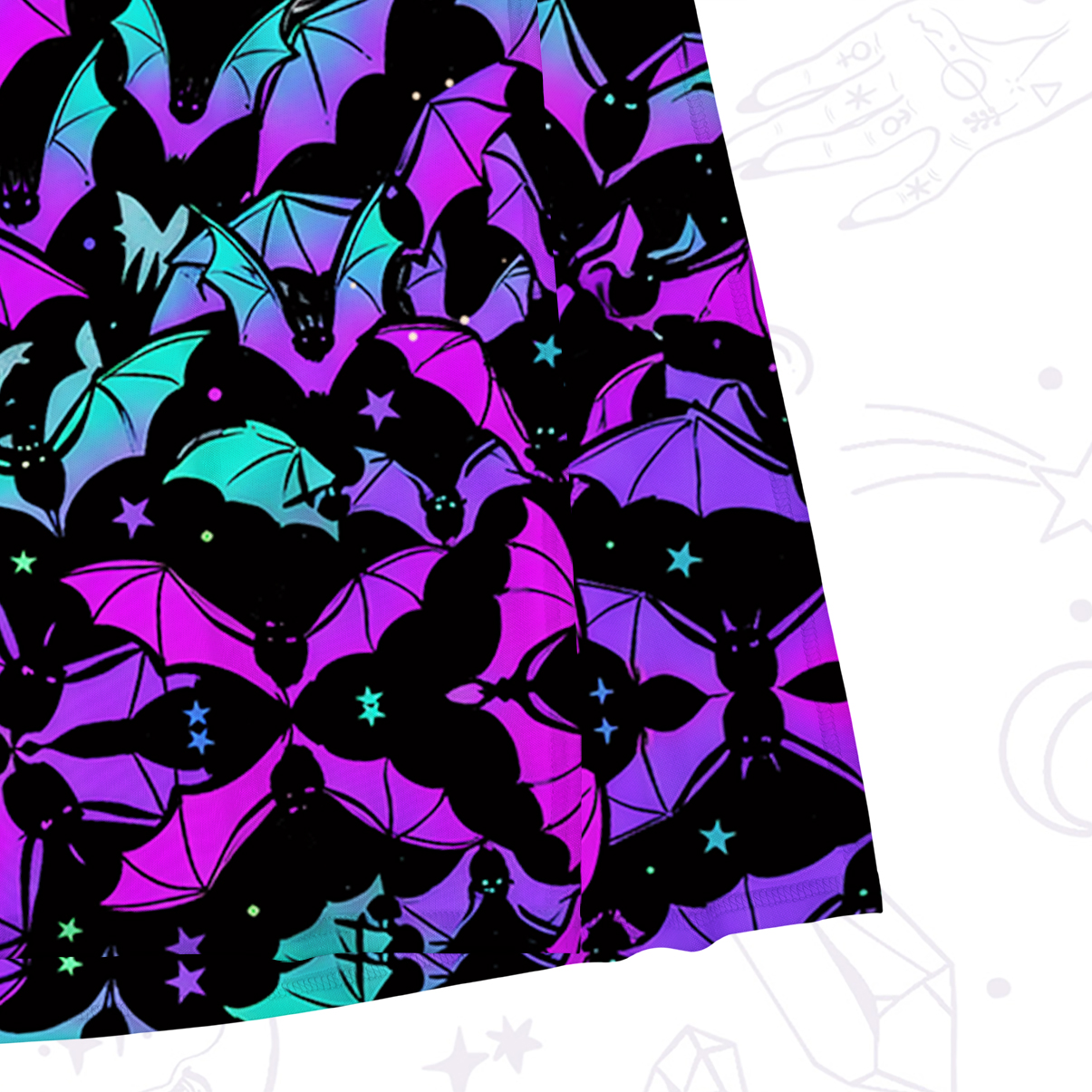 Purplehecate Rainbow Bat Mesh Maxi Tank Beach Dress