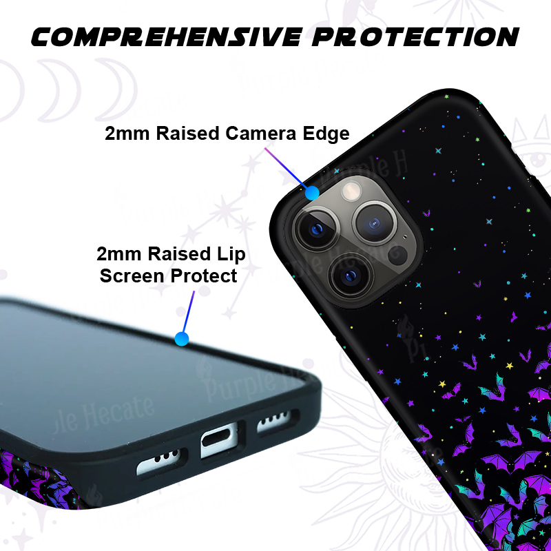 Purplehecate Rainbow Bat Phone Case