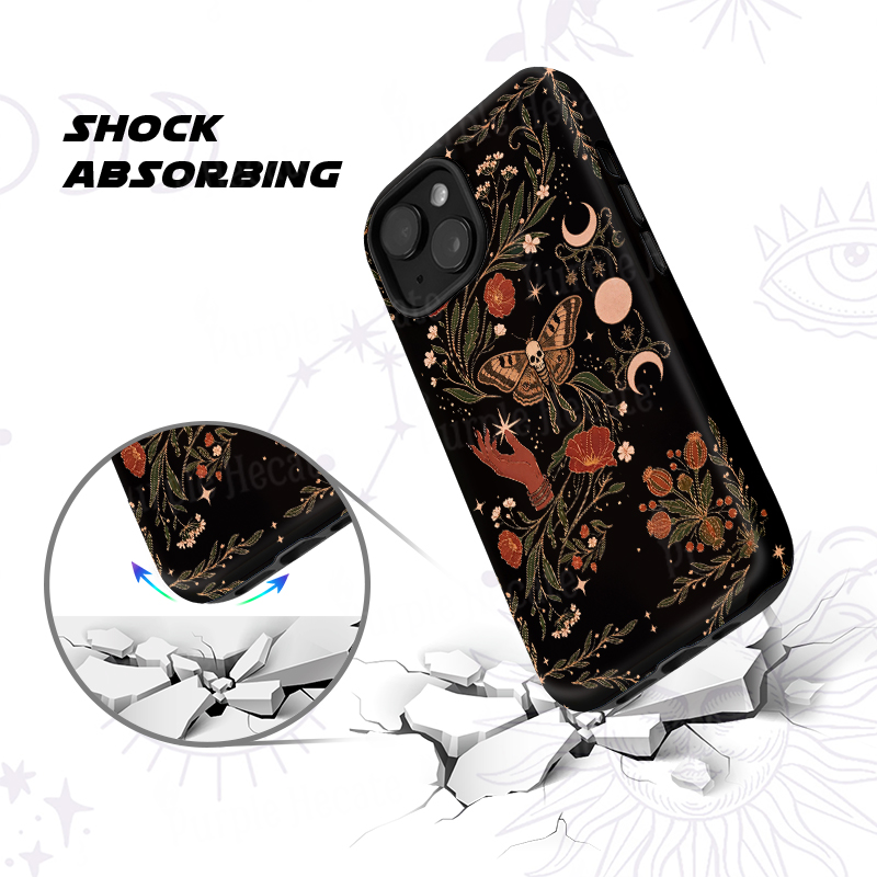 Purplehecate Death Moth Rebirth Phone Case