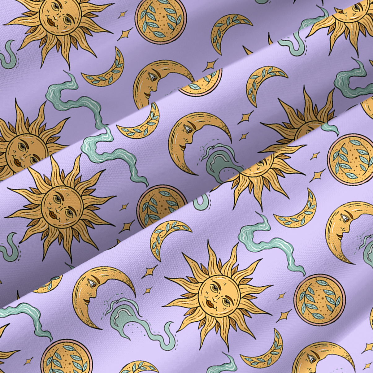 Purplehecate Magic of Sun and Moon Spaghetti Strap Midi Dress