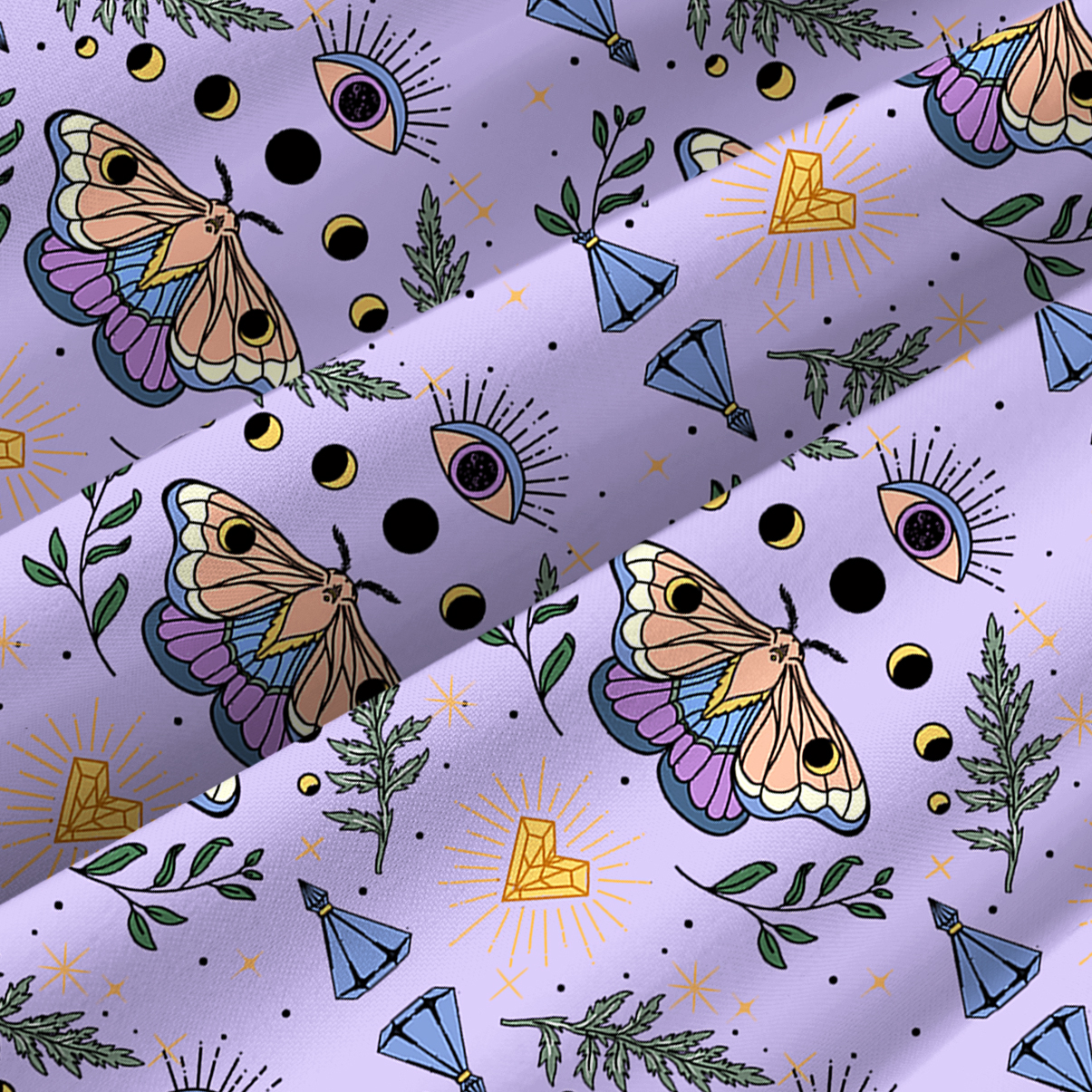 Purplehecate Luna Moth Witch Spaghetti Strap Midi Dress