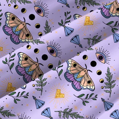 Purplehecate Luna Moth Witch Spaghetti Strap Midi Dress