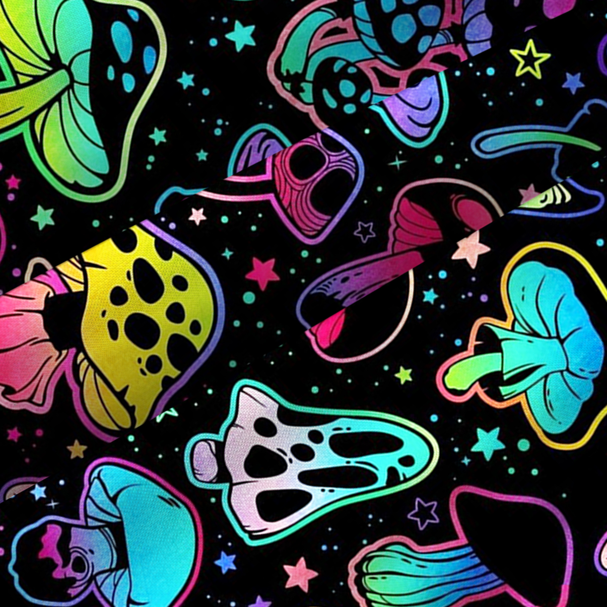 Purplehecate Psychedelic Mushroom Rave Spaghetti Strap Midi Dress