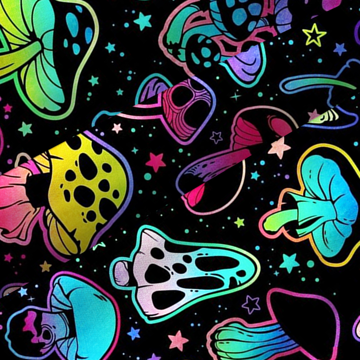 Purplehecate Psychedelic Mushroom Rave Spaghetti Strap Midi Dress