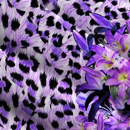 Purplehecate Mystic Wildheart Lilies Wide Straps Maxi Dress