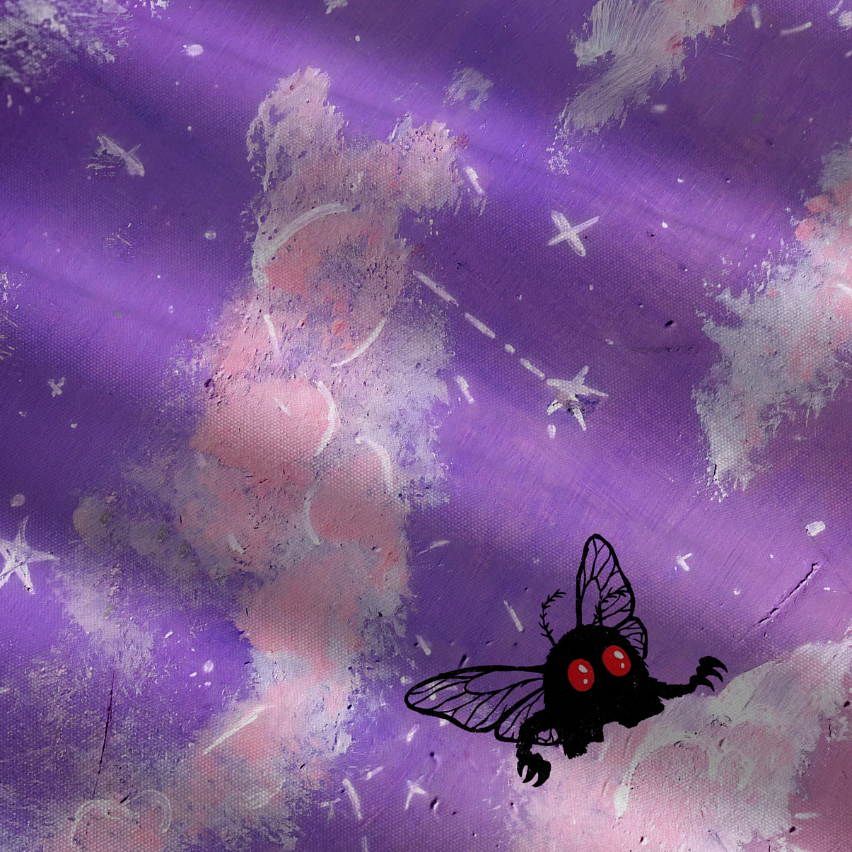 Purplehecate Celestial Dream Mothman Tie Shoulder Maxi Dress