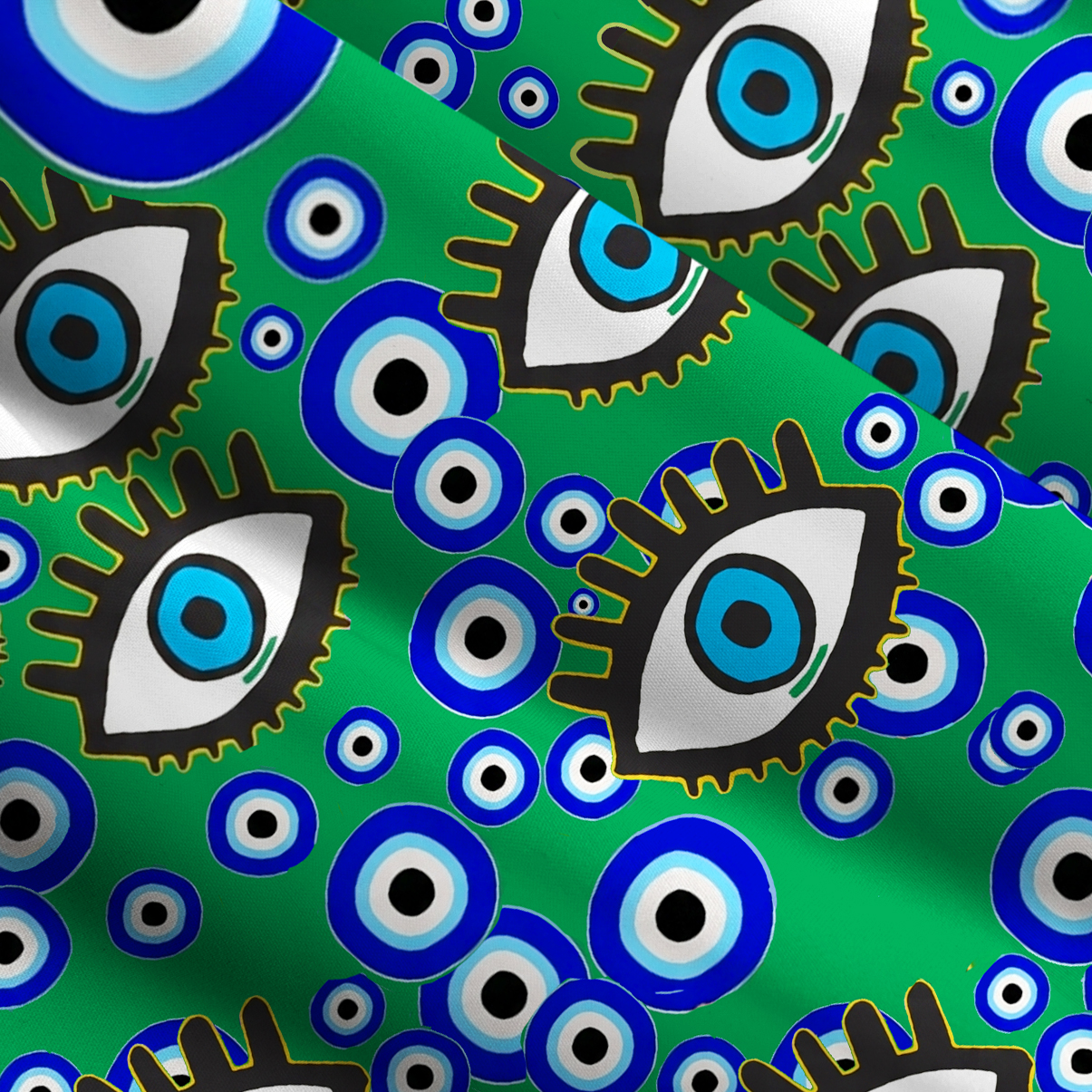 Purplehecate Mystic Hamsa Evil Eye Wide Straps Maxi Dress