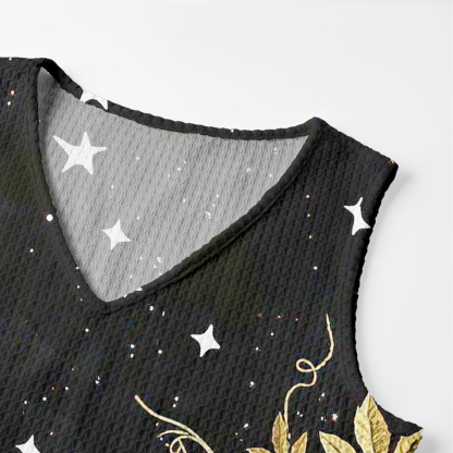 Purplehecate Moon Phase Floral Crochet Knit Maxi Dress