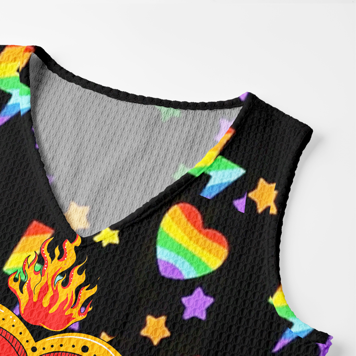 Purplehecate Rainbow Sacred Heart All Seeing Eye Pride Crochet Knit Maxi Dress