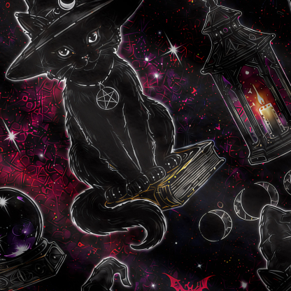 Purplehecate Brewing Black Cat Ugly Cardigan Sweaters