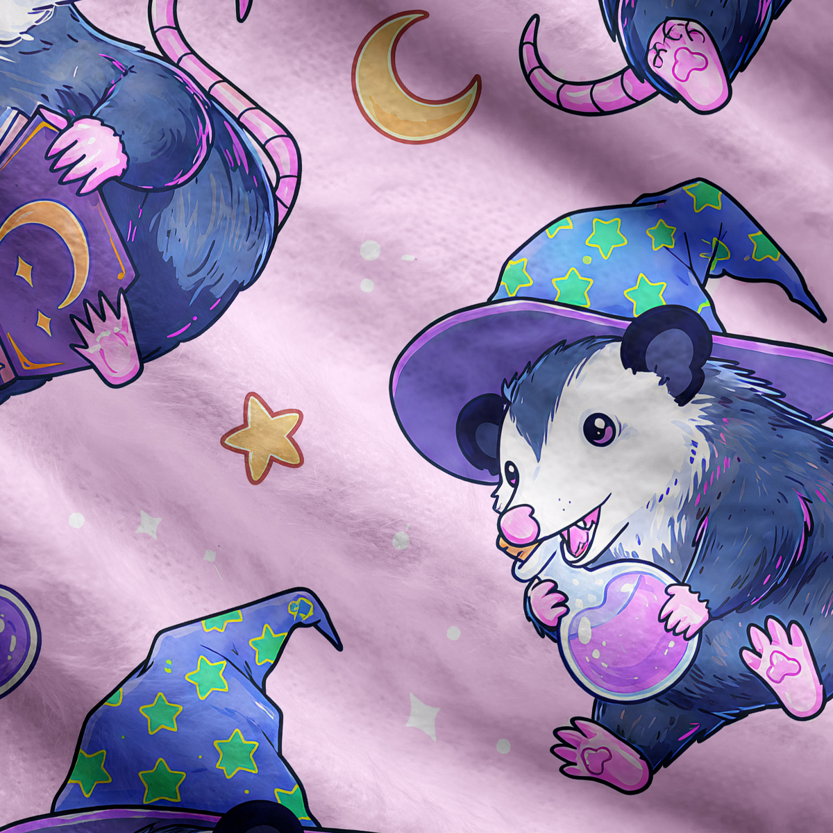 Purplehecate Wizard Opossum Ugly Cardigan Sweaters