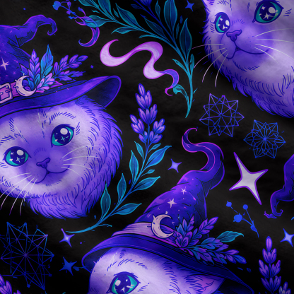 Purplehecate Starlit Magic Cat Ugly Cardigan Sweaters