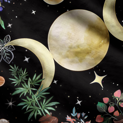 Purplehecate Moon Phases Herbal Garden Ugly Cardigan Sweaters
