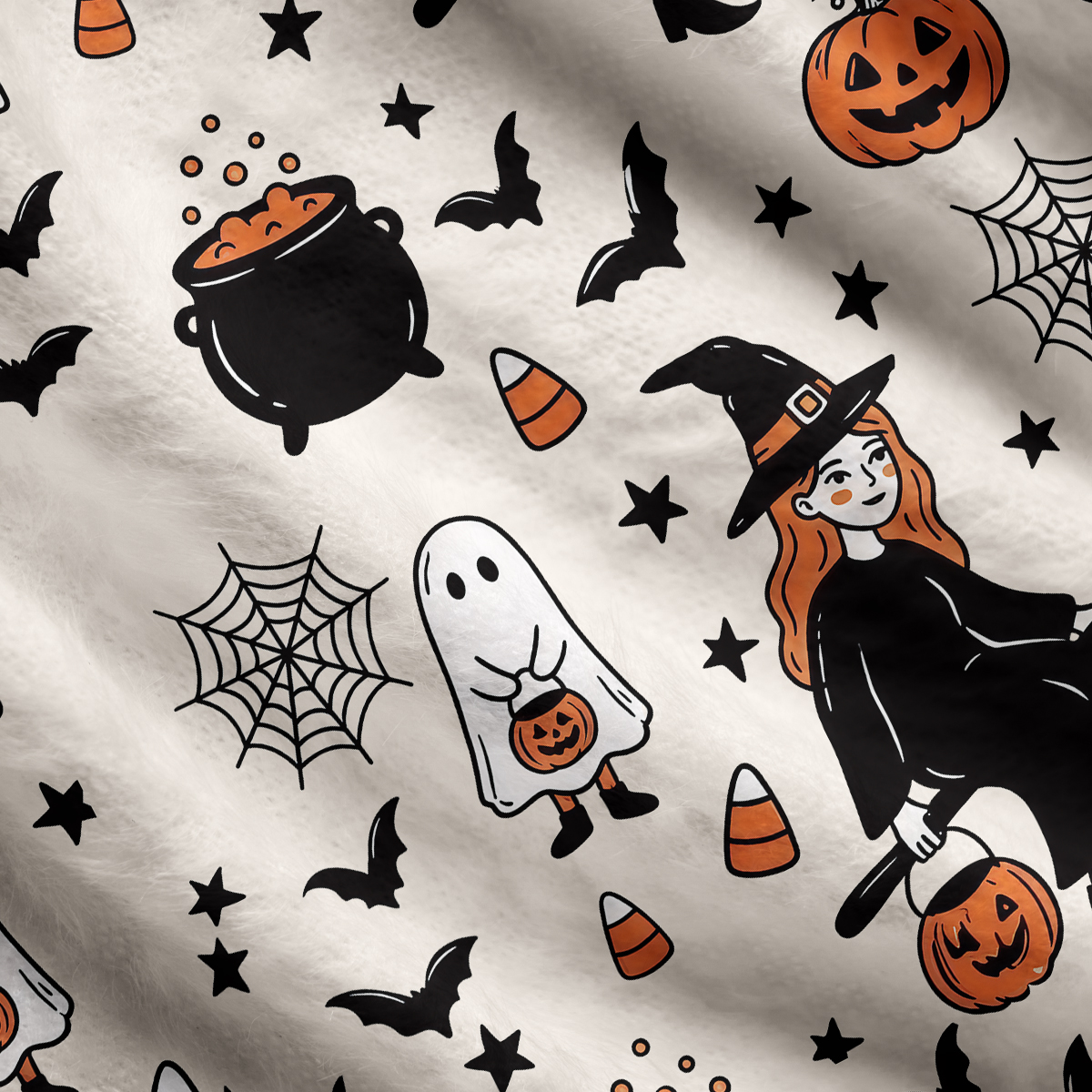 Purplehecate Playful Halloween Broomstick Witch Ugly Cardigan Sweaters