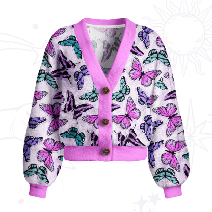 Purplehecate Whimsical Butterfly Cardigan Sweaters