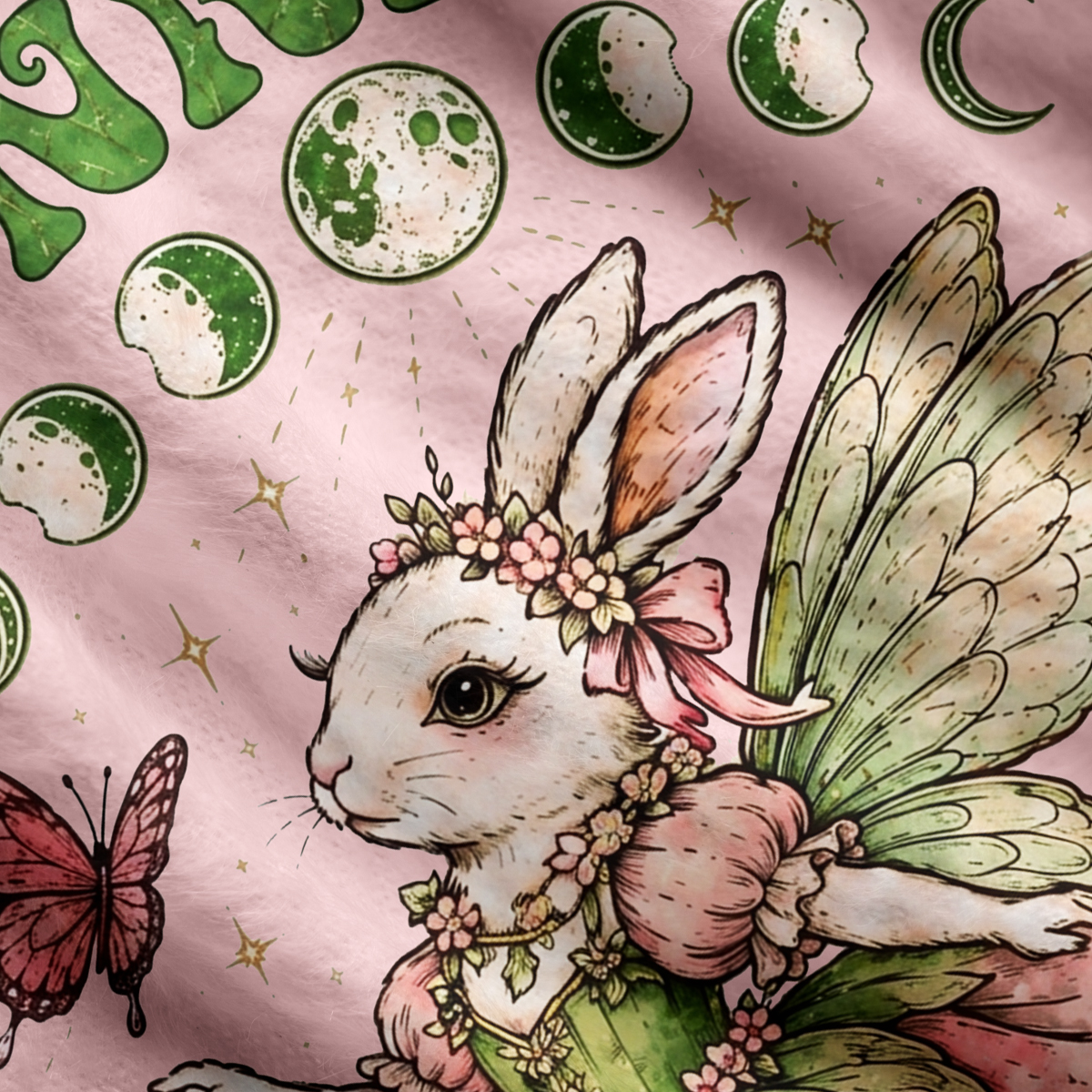 Purplehecate Bunnified Fairy Bunny Ugly Cardigan Sweaters