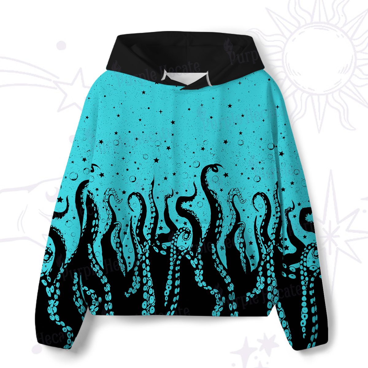 Purplehecate Tentacles of the Deep All-Over Print Hoodie