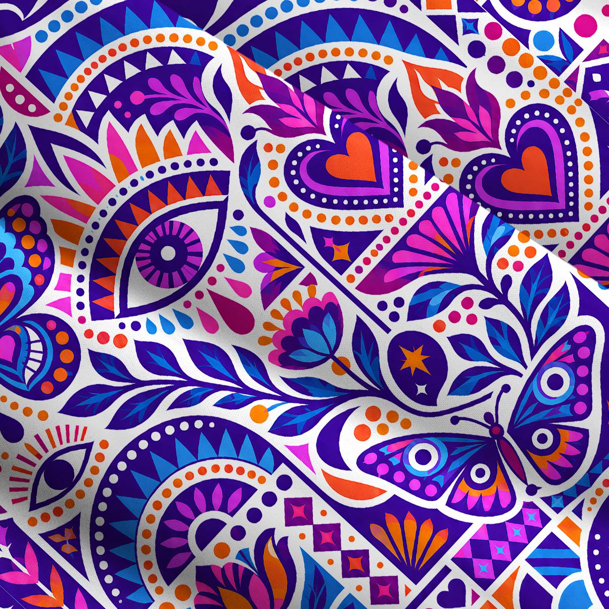 Purplehecate Colorful Mystic Butterfly Print Wide Straps Maxi Dress