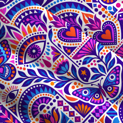 Purplehecate Colorful Mystic Butterfly Print Wide Straps Maxi Dress