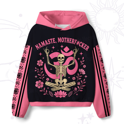 Purplehecate Namaste Motherf*cker Skeleton All-Over Print Hoodie