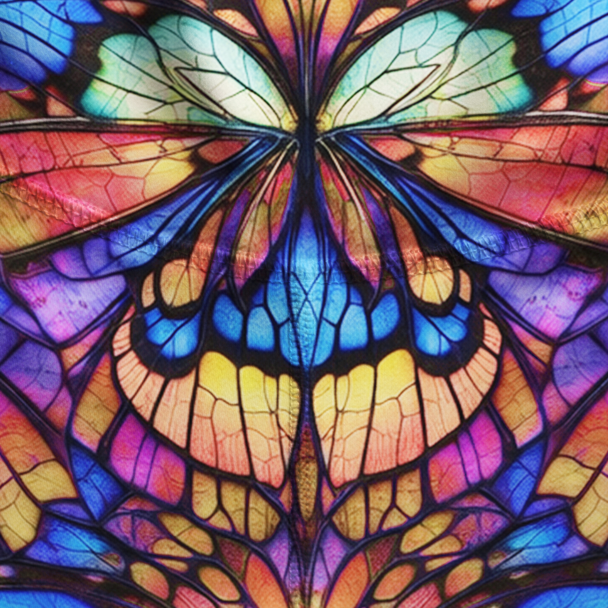 Purplehecate Colorful Butterfly Wing Pattern Yoga Pants