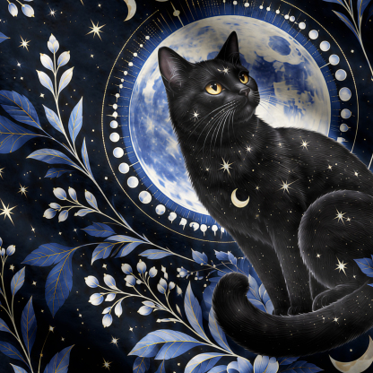 Purplehecate Lunar Oracle Witch's Cat Ugly Cardigan Sweaters