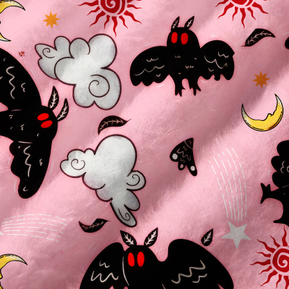 Purplehecate Cryptid Mothman Fuzzy Crewneck Sweater