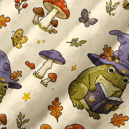 Purplehecate Wizard Frog Fuzzy Crewneck Sweater