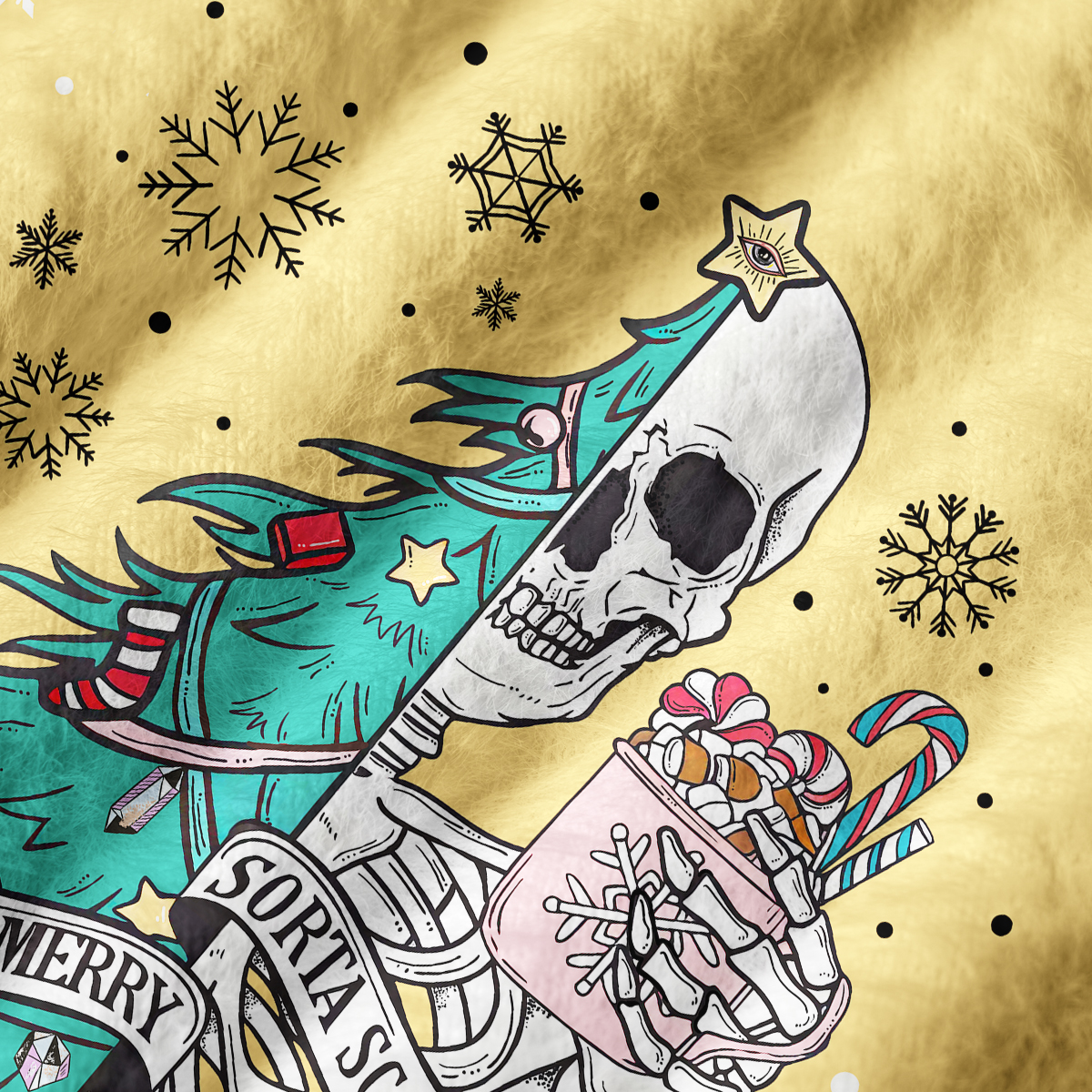 Purplehecate Sorta Merry Sorta Scary Christmas Ugly Sweater Vest