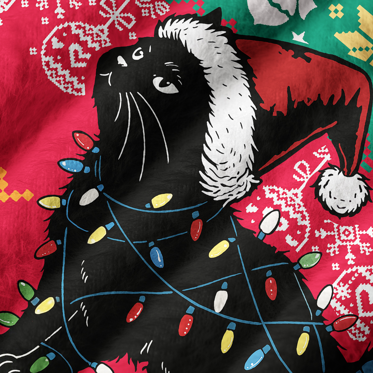 Purplehecate Cute Cat Christmas Ugly Sweater Vest
