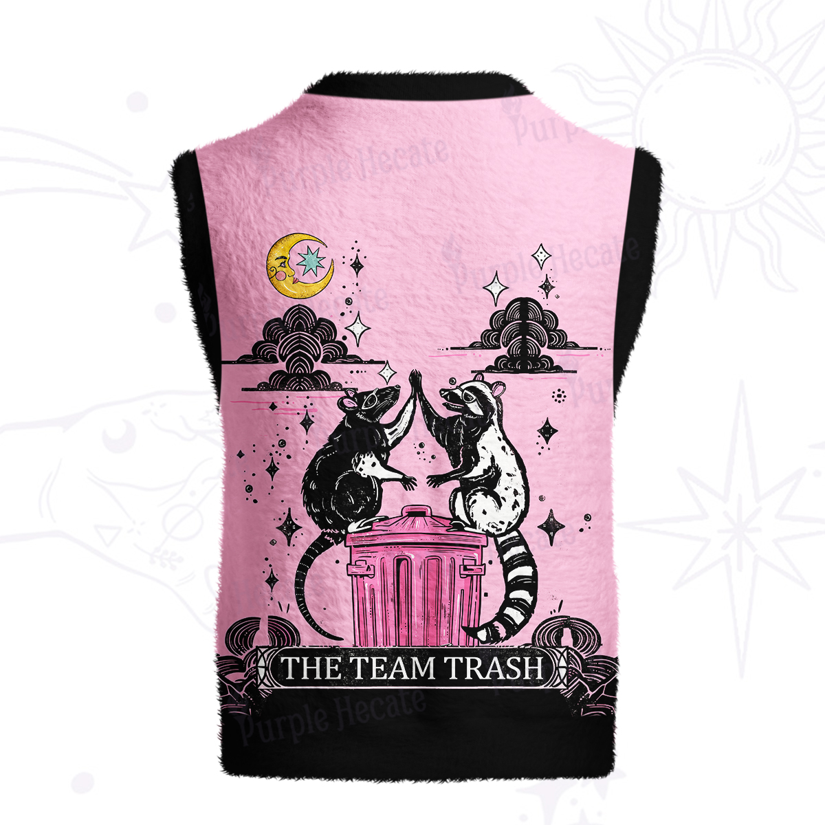 Purplehecate The Team Trash Opossum Tarot Ugly Sweater Vest