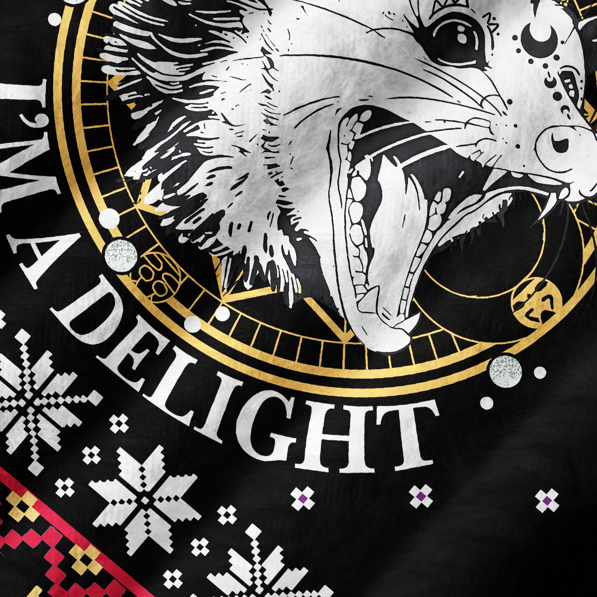 Purplehecate First Of All I'm A Delightful Opossum Ugly Sweater Vest
