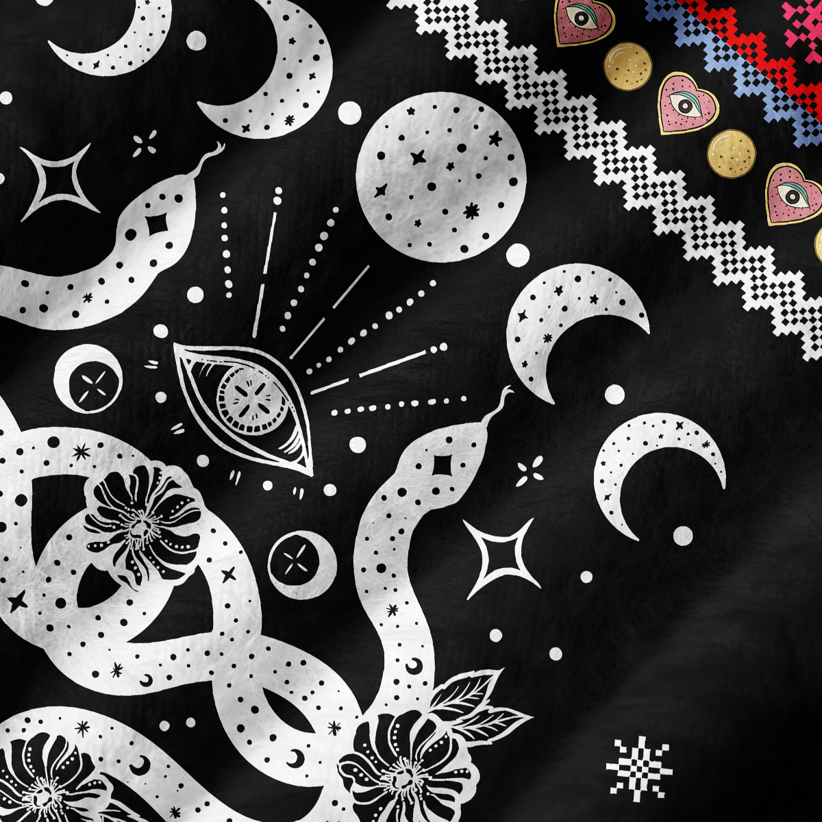Purplehecate Lunar Serpent Alchemy Ugly Sweater Vest