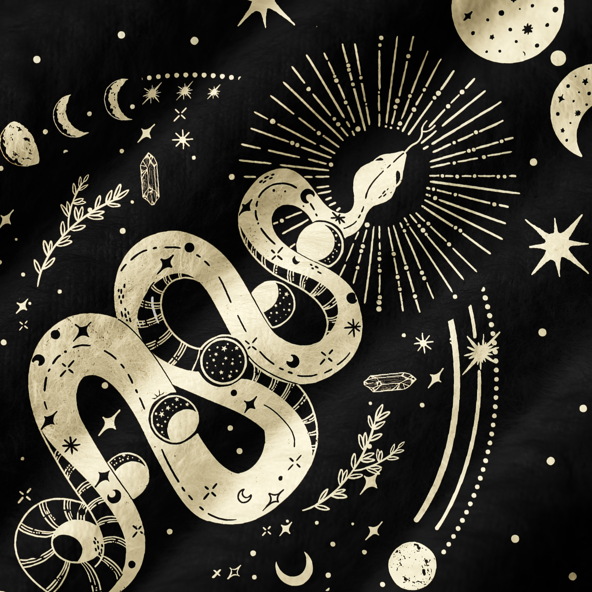 Purplehecate Snake And Moon Phase Comfort Ugly Sweater Vest