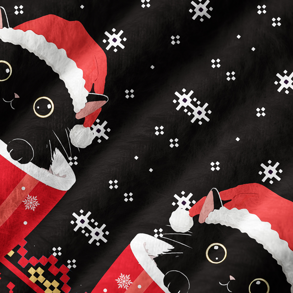 Purplehecate I like Cats And Coffee Ugly Sweater Vest