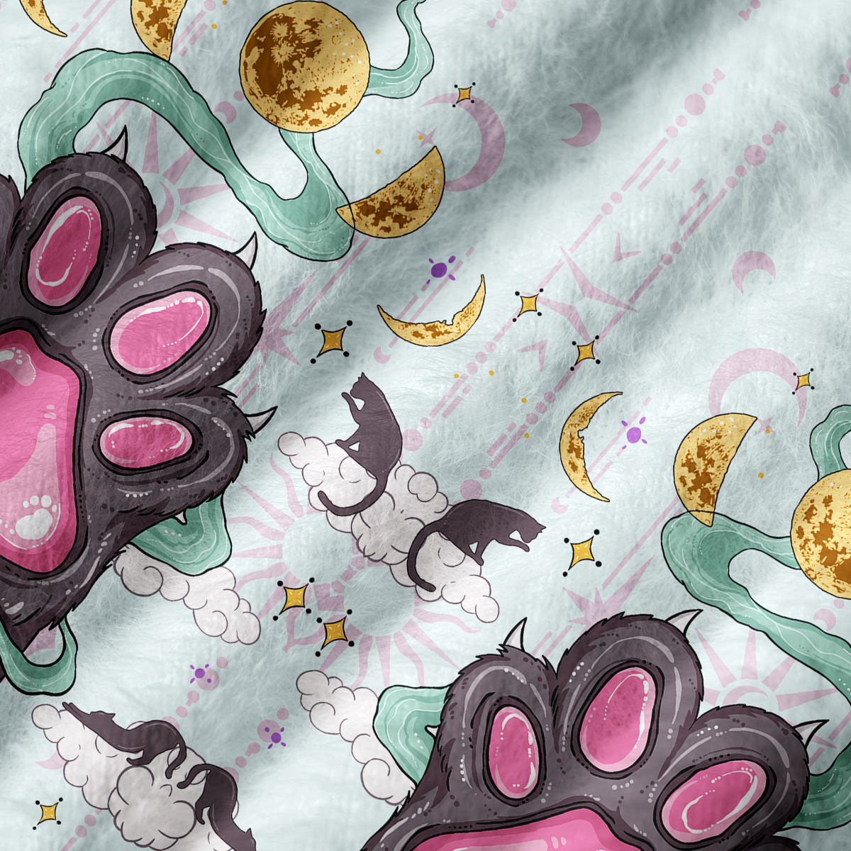 Purplehecate The Beans Cat Tarot Ugly Sweater Vest