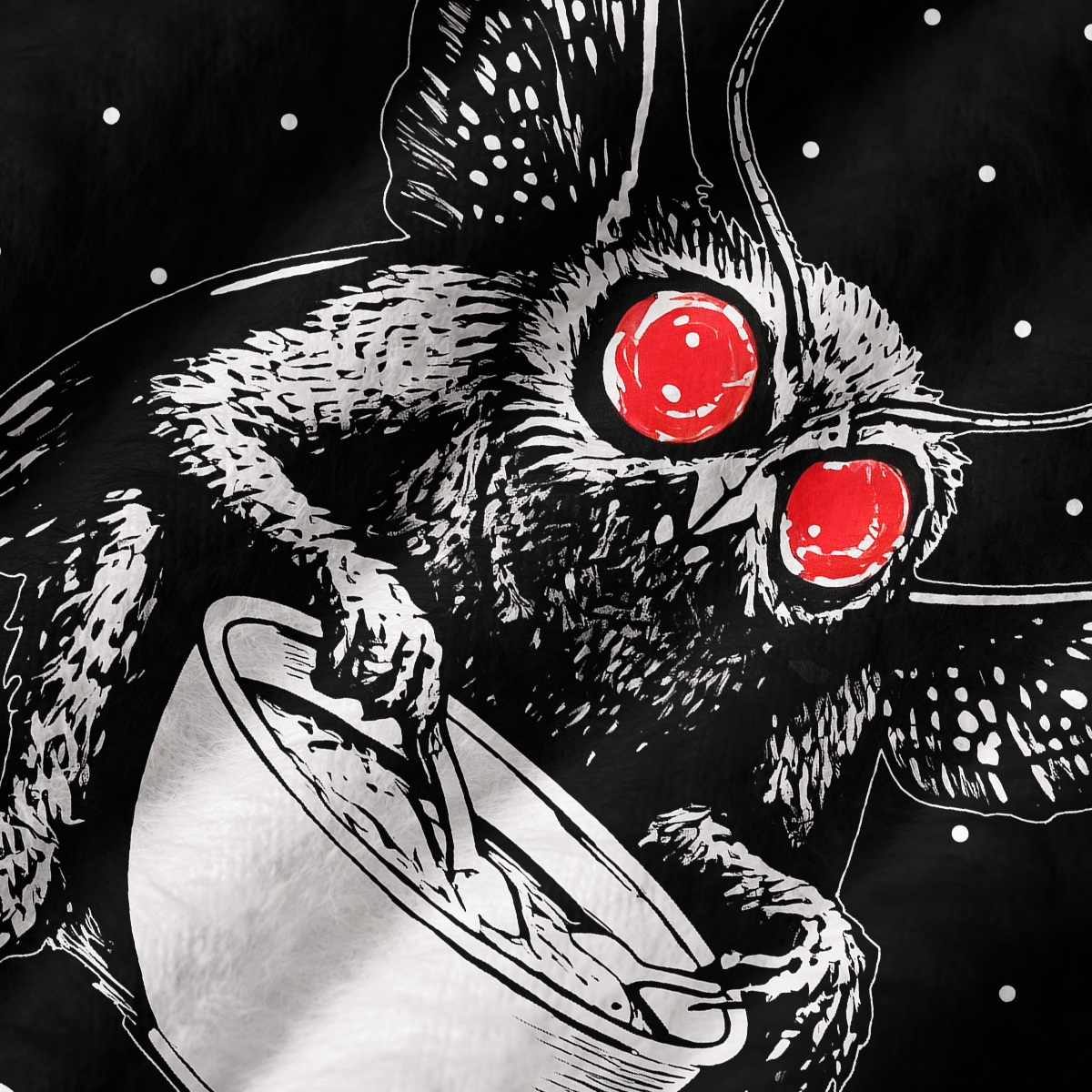 Purplehecate Mothman Eating Soup Ugly Sweater Vest