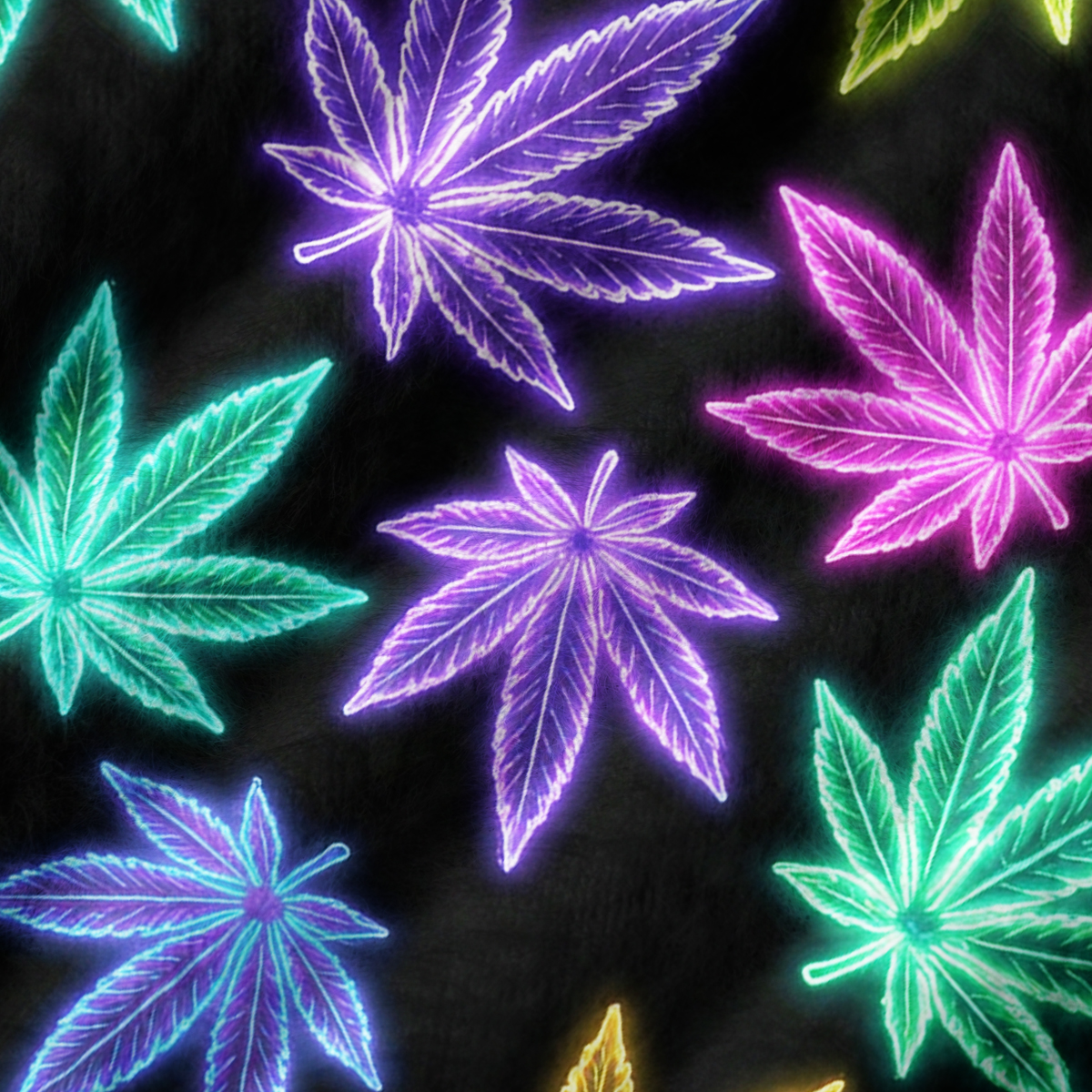 Purplehecate Trippy Weed Ugly Sweater Vest