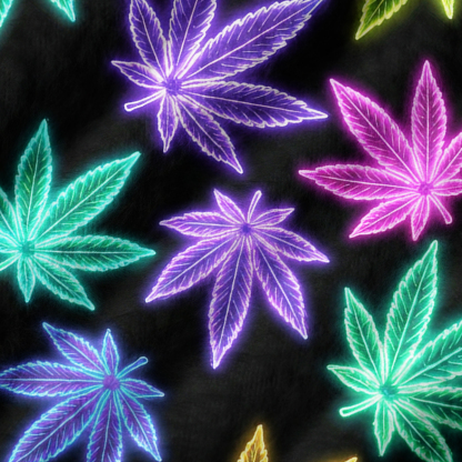 Purplehecate Trippy Weed Ugly Sweater Vest