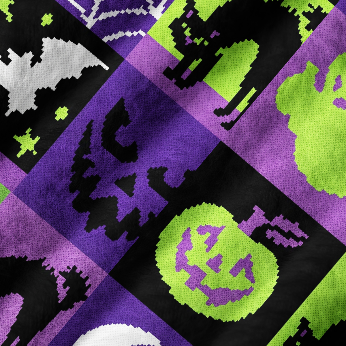 Purplehecate Spooky Patchwork Halloween Ugly Sweater Vest