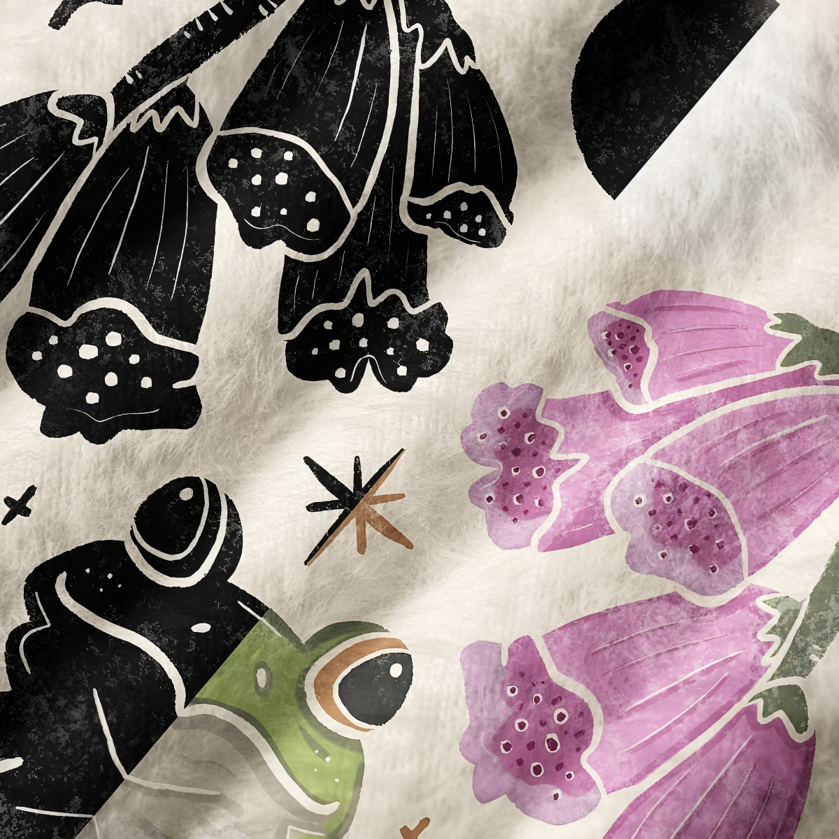 Purplehecate Dual-Tone Frog Garden Ugly Sweater Vest