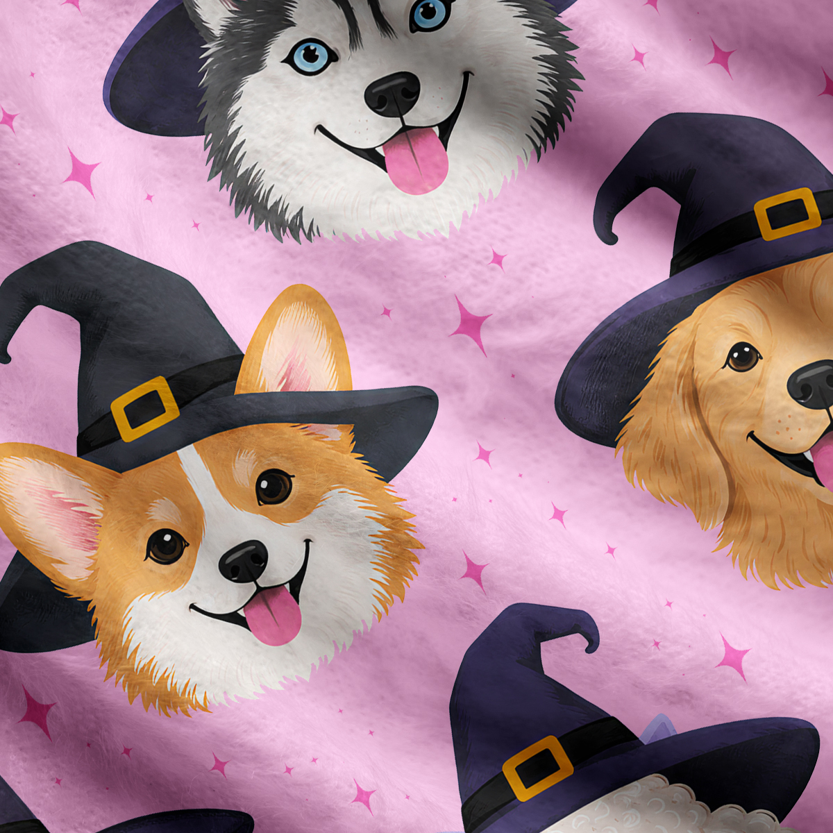 Purplehecate Witch Hat Puppy Magic Ugly Cardigan Sweaters