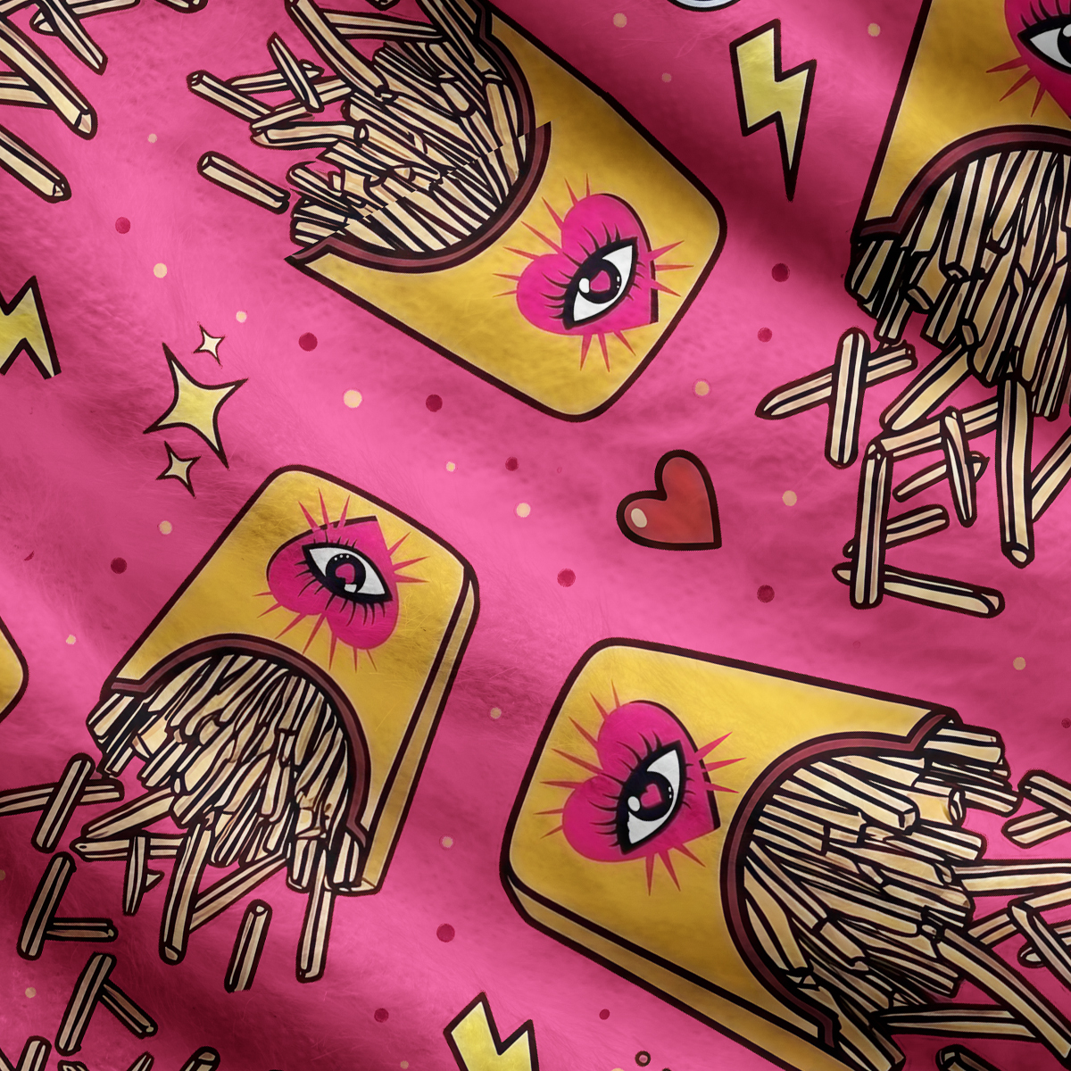 Purplehecate Magic Fries Box Ugly Cardigan Sweaters