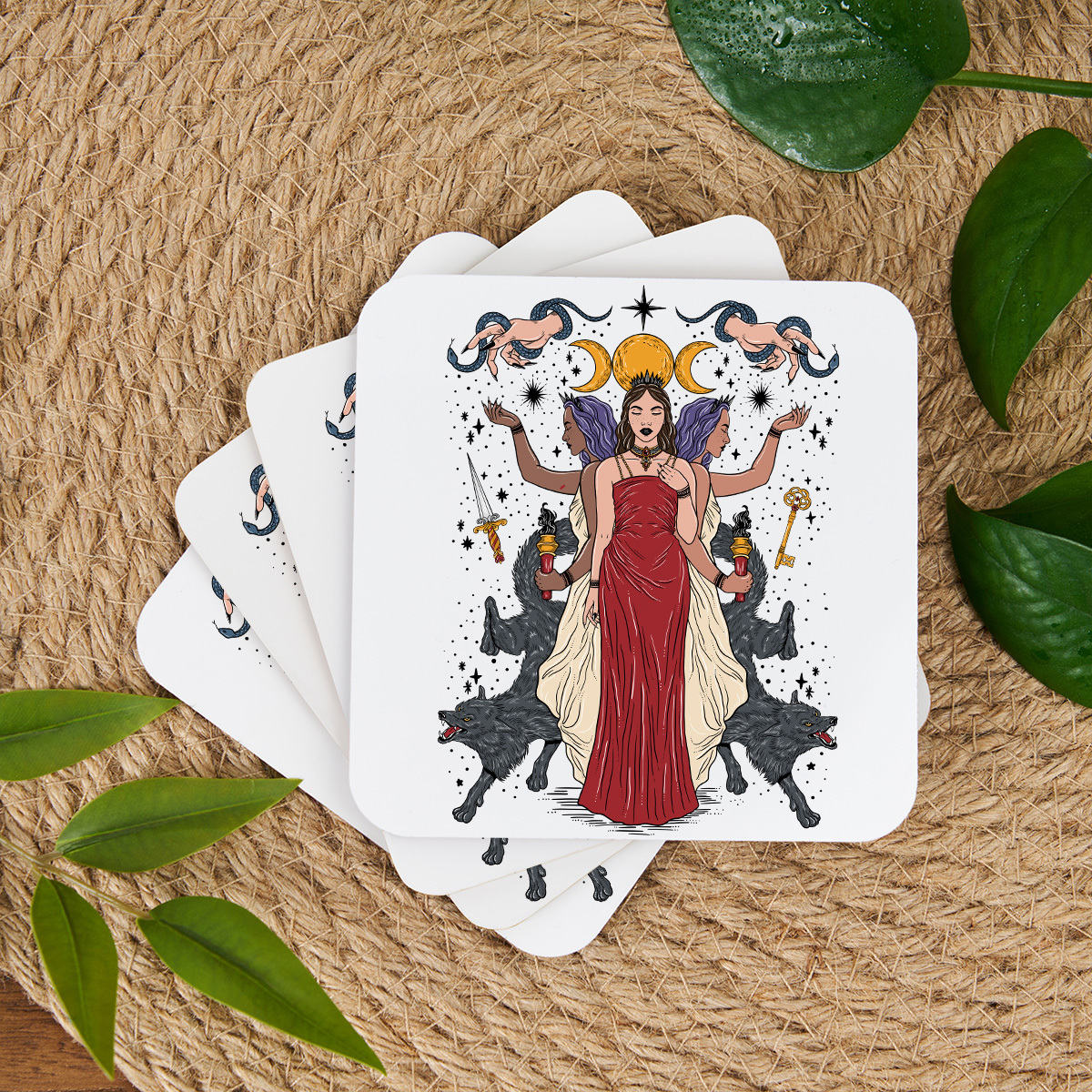Purplehecate The Triple Goddess Hecate Coaster