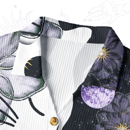 Purplehecate Starlit Cats & Butterflies Ribbed Knit Dress